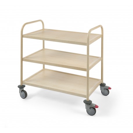 Carucior servire aspect lemn deschis la culoare 810132