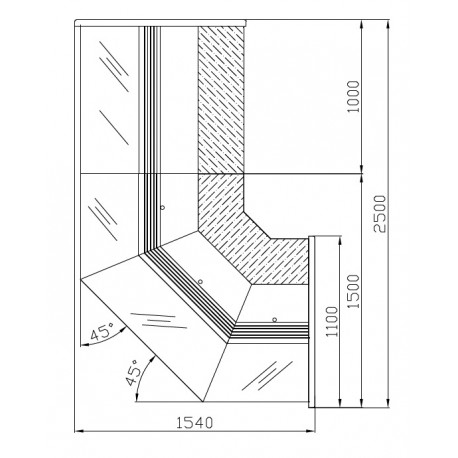 Vitrina orizontala +colt 750l WEGA WCh-6/1BNz +1000