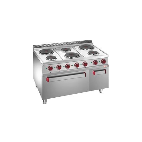 Masina de gatit cu 6 arzatoare si cuptor electrica E7/6PFA11