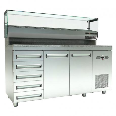 Masa rece pizza 2 usi si sertare 1800x750x1400