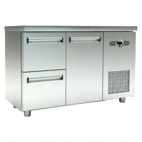 Masa refrigerare 1 usa si 2 sertare 1350x700x870
