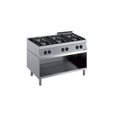 Masina de gatit cu 6 arzatoare cu suport inchis 3 laturi G17/6BA12-R