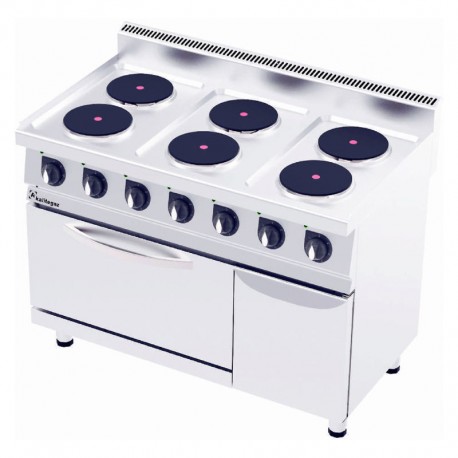Masina de gatit electrica cu 6 plite si cuptor CO1270E
