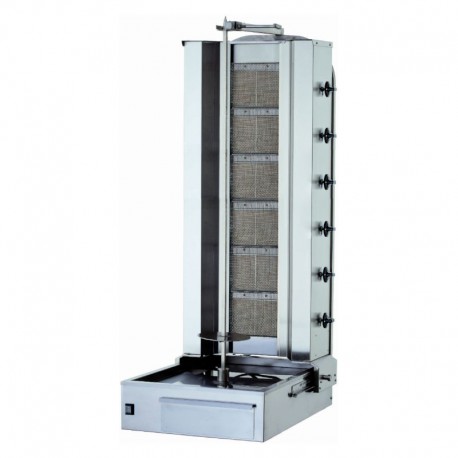 Aparat kebab 6 arzatoare cu motor jos KLG 156