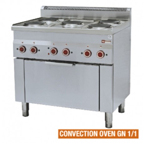 Masina de gatit electrica 5 plite cu cuptor convectie E60/5PFV9