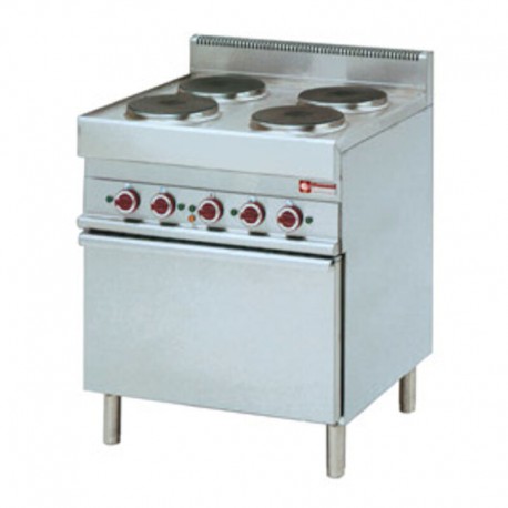 Masina de gatit electrica 4 plite cu cuptor convectie E65/4PFV7