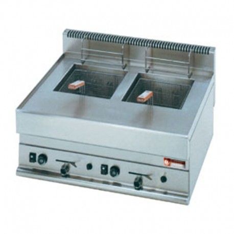 Friteuza de banc pe gaz 2x8 litri G65/F16-7T