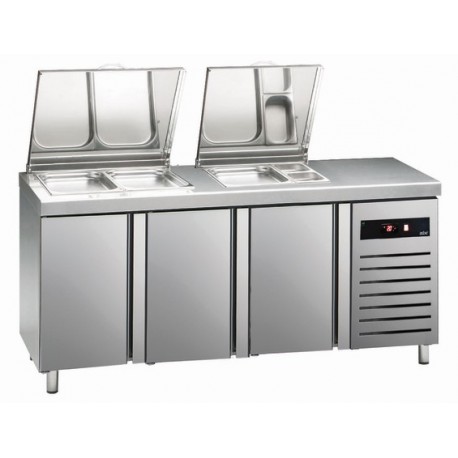 Masa frigorifica refrigerare pentru pizza si salata cu 3 usi Green Line GTS-180
