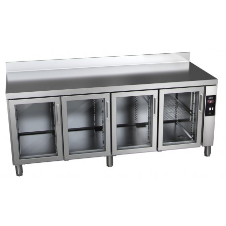 Masa frigorifica refrigerare remote cu 4 usi de sticla Green Line GTP-6-222-40 GLASS