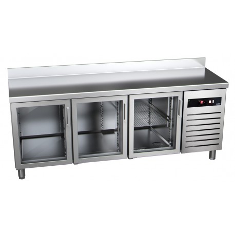 Masa frigorifica refrigerare cu 3 usi de sticla Green Line GTP-6-200-30 GLASS