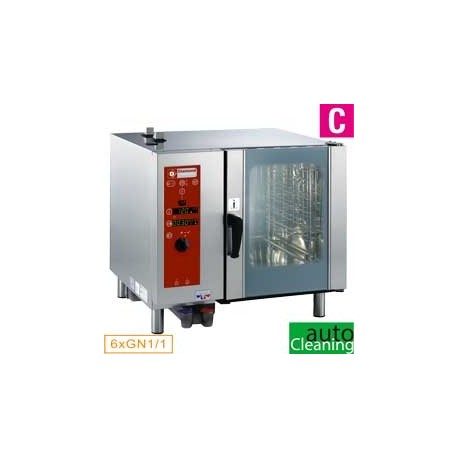 Cuptor convectie 6 tavi gn 1/1 cu spalare automata pe gaz sdg/6-cl