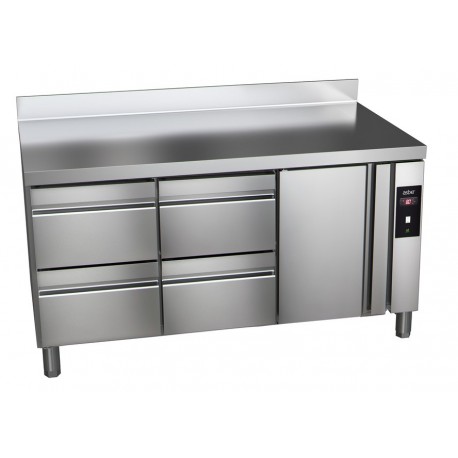 Masa frigorifica refrigerare remote cu 1 usa si 4 sertare Green Line GTP-6-169-14