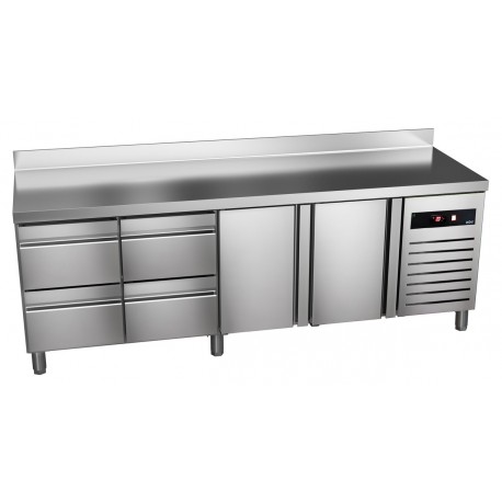 Masa frigorifica refrigerare cu 2 usi si 4 sertare Green Line GTP-6-250-24