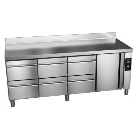 Masa frigorifica refrigerare remote cu 1 usa si 6 sertare Green Line GTP-6-222-16