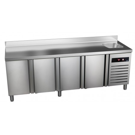 Masa frigorifica refrigerare cu 4 usi si chiuveta Green Line GTP-6-250-40 S