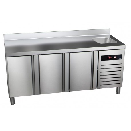 Masa frigorifica refrigerare cu 3 usi si chiuveta refrigerare Green Line GTP-6-200-30 S