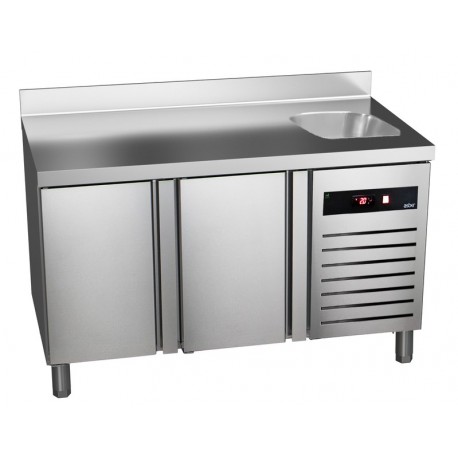 Masa frigorifica refrigerare cu 2 usi si chiuveta refrigerare Green Line GTP-6-150-20 S