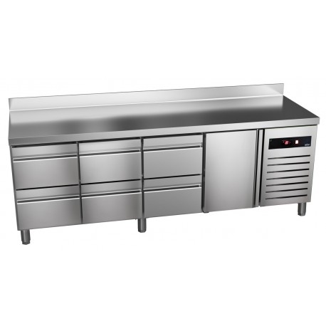 Masa frigorifica refrigerare cu 1 usa si 6 sertare Green Line GTP-7-225-16