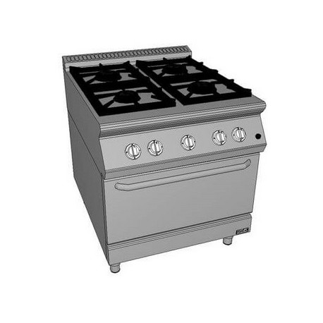 Masina de gatit cu 4 focuri si cuptor pe gaz PSPP-L 80/90