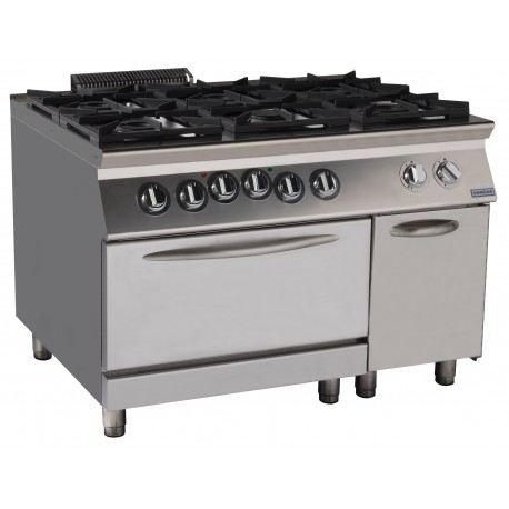 Masina de gatit cu 6 focuri si cuptor electric PSEP-L 120/90
