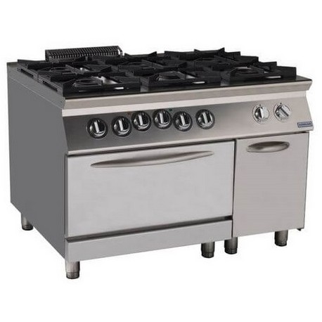 Masina de gatit cu 6 focuri si cuptor electric PSEP-O 120/70
