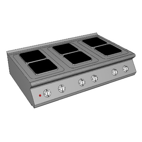 Masina de gatit electrica cu 6 plite ES 120/70