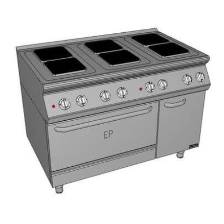 Masina de gatit electrica cu 6 plite si cuptor ESEP 120/70