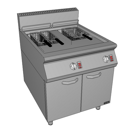 Friteuza pe gaz 2x21 litri PFD42E 80/90