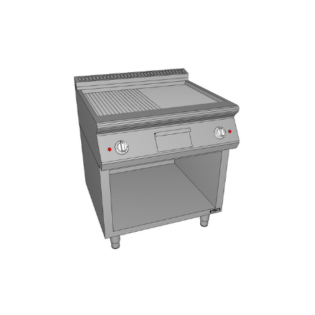 Gratar electric cromat ½ neted si ½ striat ERO-1/2R-KR 80/70