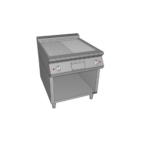 Gratar electric cromat ½ neted si ½ striat ERO-1/2R 80/90