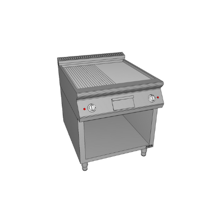 Gratar electric cromat ½ neted si ½ striat ERO-1/2R-KR 80/90