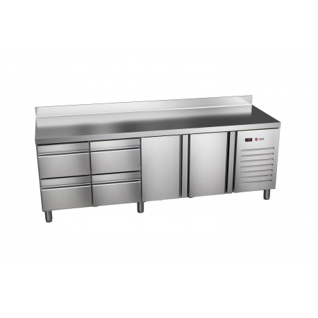 Masa frigorific refrigerare 600 MM cu 2 usi si 4 sertare ETP-6-250-24 HC