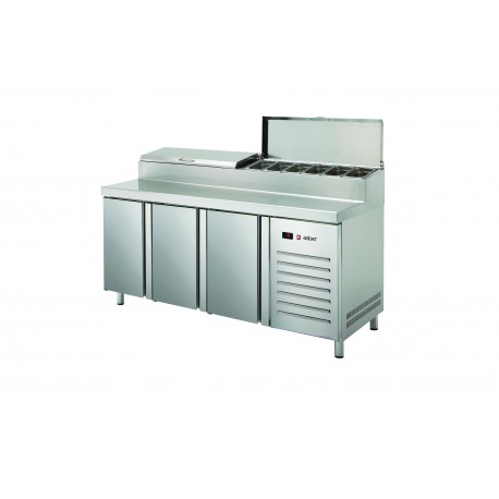 Masa frigorifica refrigerare de pizza 800 MM (400X600) cu 3 usi ETPZ-8-200  HC GN ¼
