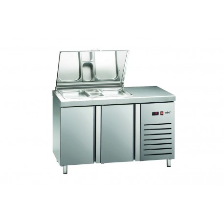 Masa frigorifica refrigerare de salata 700 MM cu saladeta incorporata cu 2 usi GN 1/1 ETS-135 HC